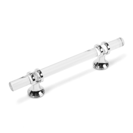Cappio pk106 bracket handle, m/o 96 mm, d = 12 mm, plastic, transparent/chrome color