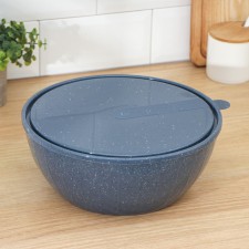 Saladnik with a STONE lid, 5 l, color dark stone