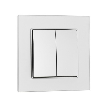 TOT GLOSSY GLASS, 10 A, 2 keys, hidden, glass, silver-1