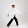 SL shirt, slanting bar, 50-52, white