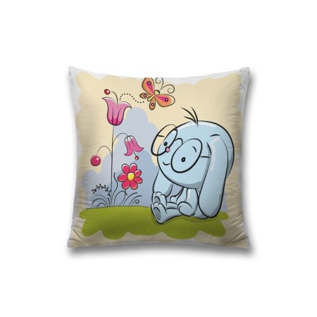 Decorative pillowcase "Bunny in nature", on a zipper, size 45x45 cm