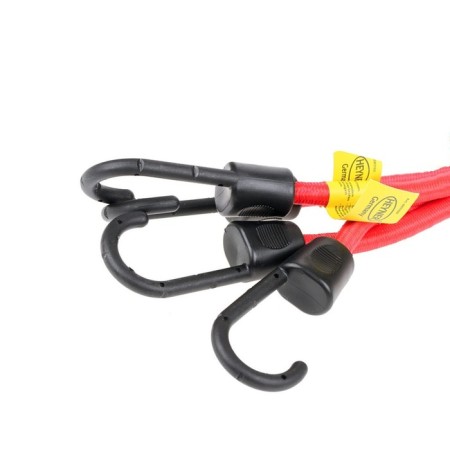 Elastic band for luggage fastening "Spider" Heyner, 60 cm, plastic hooks, set 2 pcs, red-1