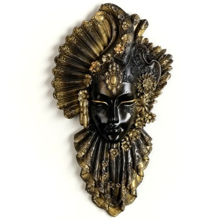 Panel "Mask 1" Black with gilding, 30cm