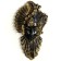 Panel "Mask 1" Black with gilding, 30cm