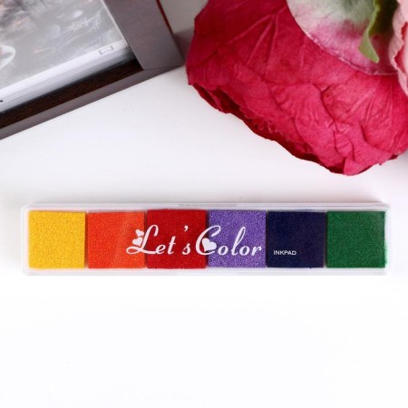 Stamping pillow "Color" (1 pillow -6 colors), 2.2x1.5x13.3 cm