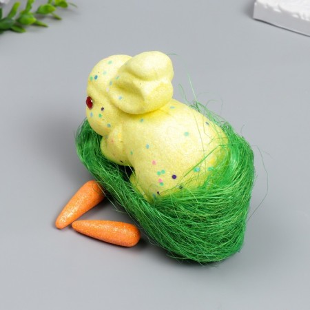 Decor "Rabbit - Confetti, in the grass with carrots" set of 4 pcs mix 13 cm-1