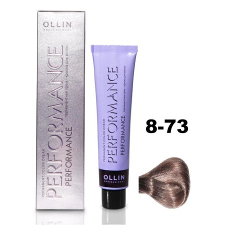 OLLIN PROFESSIONAL PERFORMANCE hair cream, tone 8/73 light brown-golden, 60 ml