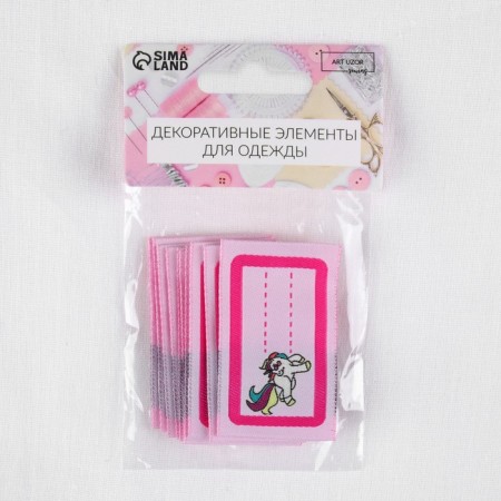 Singlear "Unicorn", 5.5 × 3.2 cm, 10 pcs, pink color-5
