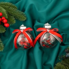 Set of balls plastic D-8 cm, 2 pcs 