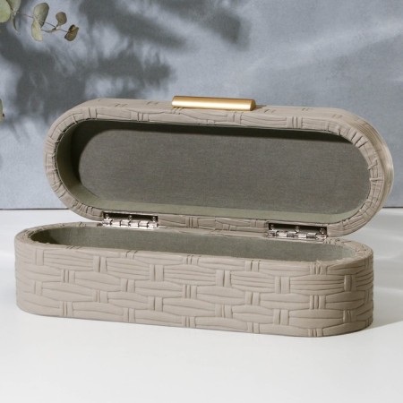 The casket for jewelry "weaving" eco -leather, set 2 pcs.-11