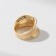 Ring Metal "Trend" matte, concave, color gold, size 18