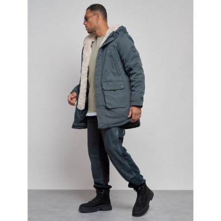 Winter male park, size 48, dark gray color-1