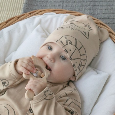 Hat with ears children's kinderlitto "crumbs of peas", age 0-3 months, 3 pcs-2