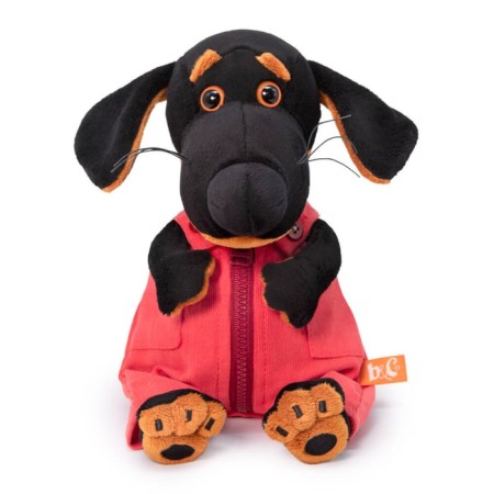 Soft toy Baby Baby in the velvet jumpsuit, 19 cm