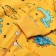 Sweatshirt for a boy, mustard color, height 86 cm