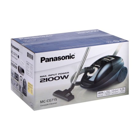 Vacuum cleaner Panasonic MC-CG715 K, bag, 2100 watts, 6 l, 65 dB, cord 5 m, black-15