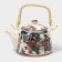 Keramic teapot with a metallic sieve "Conversation", 600 ml