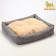 An animals bed, 60*50*15 cm, martial, synthetic winterizer, temptation. Fur, gray
