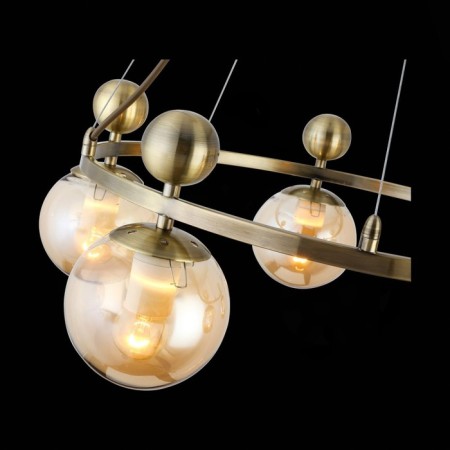 Suspended EVOLUCE lamp. Sle106303-05. Pechio. 5x60 watts, E27, 62x62x22 cm, bronze color-6