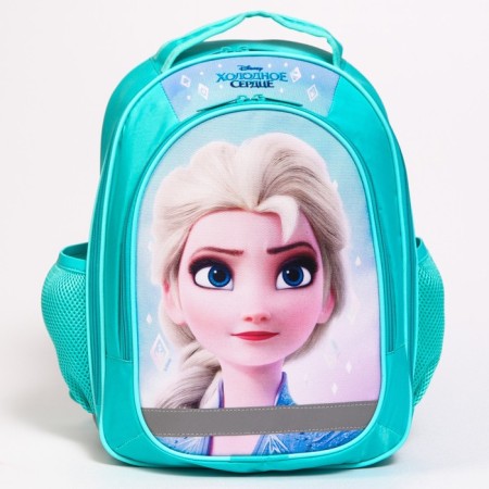 School backpack with an ergonomic back, 37x26x15 cm, cold heart-1