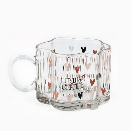 Glass mug “Listen your heart”, 260 ml-1