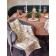 Apron Golden Frost, size 60x80 cm, curls, beige