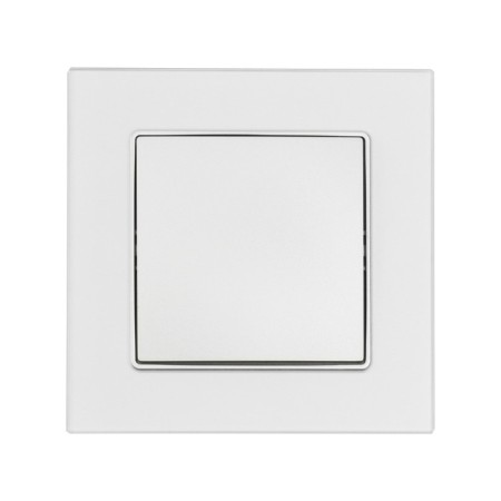 Tot Matte Glass switch, 10 a, 1 cl., Hidden, glass, silver-2