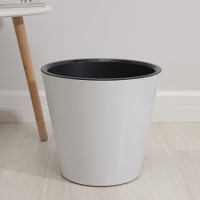 Kashpo for flowers with drainage insert on wheels Rosemary, 16 l, d = 33 cm, white color