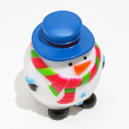New Year. Brying toy for dogs "Snowman", vinyl, 6.7 x 8.5 cm-1