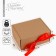 Gift folding box, packaging, “craft, red tape”, 22 x 16.5 x 10 cm