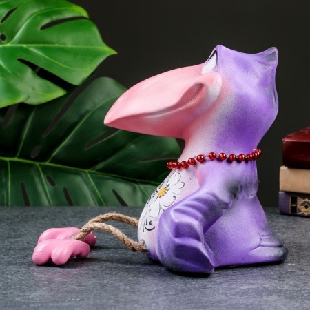 The piggy bank "Raven - Beauty requires the means" purple, 20cm-4