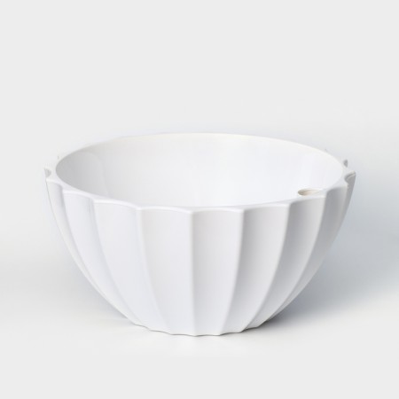 Kashpo for flowers with auto -watering shell, 2.4 l, white color
