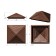 PPK cap to a column column, 1.5 × 1.5 bricks, 39 × 39 × 4.3 cm, brown, “flexible tile”