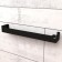 Metal shelf 500x78 mm for storage on a perforated panel, black