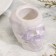 Skull Cloth from gypsum with faces, 6x9x6.5cm, marble with purple strips