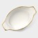 Baking form made of porcelain organic Gold, 500 ml, 22 × 13 × 4.5 cm, white color