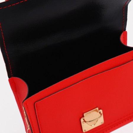 Bag Messenger Baby on fasteners, external pocket, red color-2