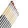 A set of brushes nylon, 9 pieces, flat, beveled, with long handles