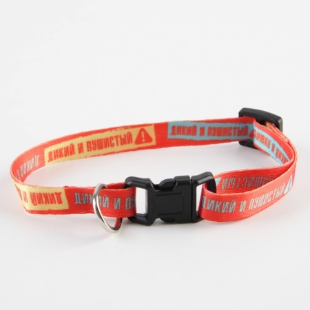 A collar for dogs and cats with Fasteks "Wild and Fluffy", 30x1 cm-1