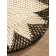 Rug Serving braided oval rattan, 40x30x0.5 cm, black and white