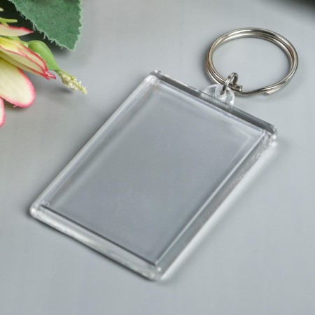 Harvesting keychain rectangle set 2 parts (insert 35x50 mm) 4x5.6 cm-3