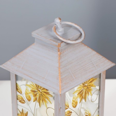 Spinker "Flowers" LED from 3HaAA batteries with a gray with a golden patina 14x14x29.5 cm Risalux-4