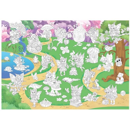 Coloring-plate, A4 Feows, 5 Games, 85 × 59 cm-2