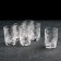A set of crystal stops for the wine "Mill", 35 ml, crystal, 6 pcs