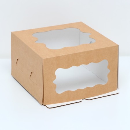Confectionery packaging, "Bon Appetit", 2 windows, 19 x19 x11.5 cm-1