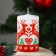 New Year's Candle-Cylinder "Scandinavian patterns. Olenenok", 6x10 cm, 30 hours, 227 g
