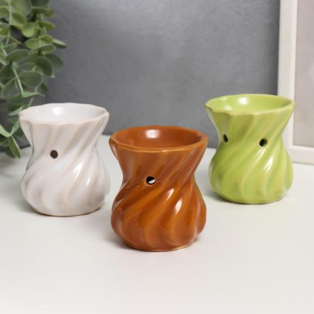Aroma lamp ceramics "Emerald" mix 7.8x7x7 cm-3