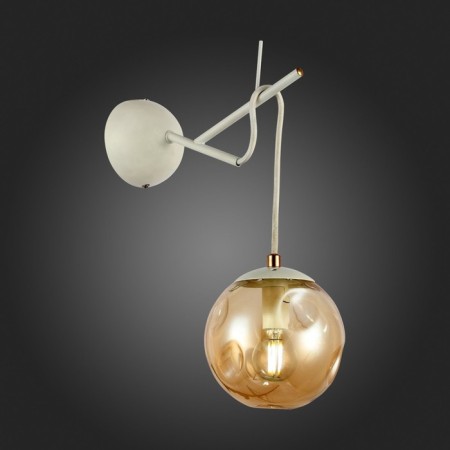 Wall lamp EVOLUCE. Sle110201-01. Calletta. 1x40 W, E14, 14x32 cm, white color-1