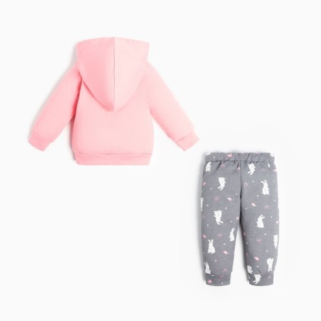 Set: Huds and pants crumb I "Princess", height 80-86 cm, gray/pink color-3