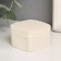 Casket Wood for painting Rounded Square "Thin Leaf" 4.5x4.5x3 cm